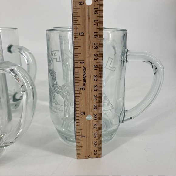 Vintage Classic Camel Beer Mugs Etched Glass 20 Oz RJRTC Cigarette Merch Set 4 - Picture 6 of 7